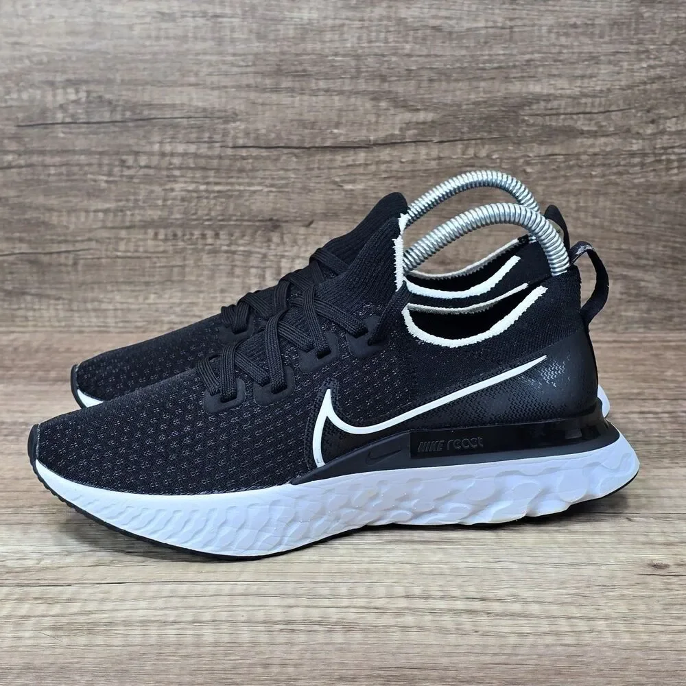 Nike React Infinity Run Women's Size 7 Black White Running Shoes (CD4372-002) - Picture 3 of 9